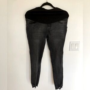 Maternity wide waist panel skinny jeans